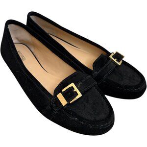 MICHAEL Michael Kors Black Suede Loafers Size 10